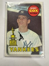 1969 Topps #237 Bobby Cox RC Yankees HOF Manager PSA Sole Mainstream Player Card picture