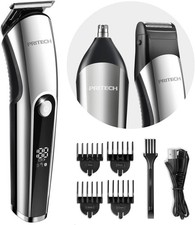 Men's Waterproof Grooming Kit with Trimmer Heads - USB Charging & LED Display picture