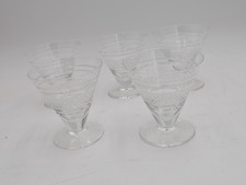 5 Vintage Waterford Rossmore Footed Juice Glasses Clear Cut Crystal 3.5” picture