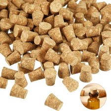 350 Pieces Small Cork Stoppers Mini Tapered Plugs Natural Color picture