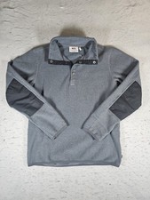 Fjallraven Signature 1/4 Snap Fleece Pullover Mens Size Medium 2 Tone Gray Mock picture