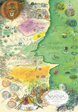The Chronicles of Narnia Fantasy World Map Illustration Poster picture
