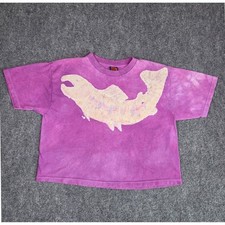VTG 90s Mickey Unlimited Jerry Leigh T Shirt Womens Large Purple fish Tie Dye picture