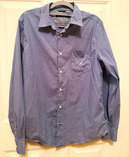Nautica Navtech Blue Check Stretch Long Sleeve Button-Down Shirt Men's M picture