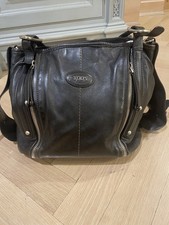 Tod's Brown Calf Leather Tote Handbag w/ Double Zipper Detail Large picture