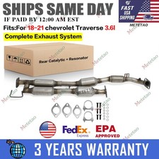 Rear Catalytic + Resonator For 18-21 Chevrolet Traverse 3.6L Fast Shipping New picture