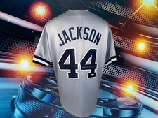 REGGIE JACKSON AUTOGRAPHED CUSTOM NEW YORK YANKEES GREY JERSEY JSA AUTHENTICATED picture