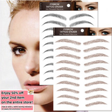 Set of 20 - Waterproof 6D Eyebrows Tattoo Stickers Hair-like Makeup Long Last picture
