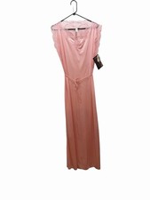 VTG Bestform Luxelle Nightgown Sz M Snow Pink Lacy Bodice Spaghetti Tie NEW picture