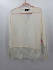 Pre-Owned St John White Size Medium Sweater picture