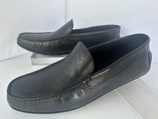 New A. Testoni  Men's Shoes Loafer Size 9.5 Driver Friendly Navy Leather picture