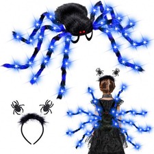Garma Light Up Spider Costume for Kids, 60 LED Halloween Spider Backpack picture