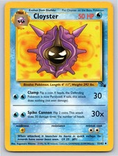 1999 POKEMON CLOYSTER FOSSIL 32/62 UNLIMITED UC NM A88493 FREE S&H picture