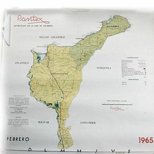 1965 Pantex South American Maps, 9 Total 18 x 17 En Espanol See Description picture