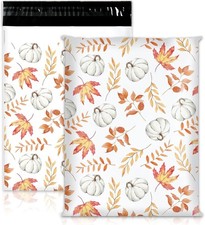 100Pcs Fall Poly Mailers 10 X 13 Inch Watercolor Pumpkin Pattern Envelope Mailer picture