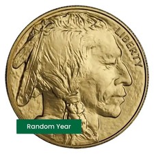 1 oz American $50 US Gold Buffalo Coin BU (Random Year) .9999 Fine picture
