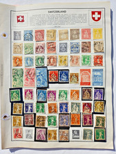 SWITZERLAND COLLECTION OF 1,100 MLH & USED STAMPS, 1862-2017: 41 ALBUM+ PAGES picture
