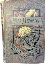 Antique Mrs Heman's Poetical Works Gilt Pegasus Aeg Belford Clarke Victorian1880 picture