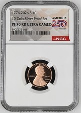 1776-2026 S Lincoln Cent 1C NGC PF 70 RD Ultra Cameo Penny picture