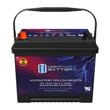 Mighty Max MM-G24 Group 24 12V 70Ah 120RC Replaces Citroen DS21 Pallas 68-72 picture