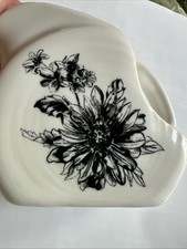 Fiesta Botanical Floral Black Mini Disk Pitcher Pristine 2026  picture