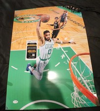 Jason Tatum signed auto 24x32 Boston Celtics Photo JSA COA Full Signature B picture
