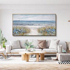 XLSJERST Large Framed Wall Art for Living Room Decor - Farmhouse Boho Beach C... picture