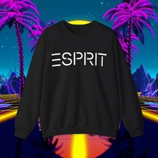 Custom ESPRIT vintage 1980s design sweatshirt Black White Unisex sweater shirt picture