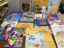 Christian Kids Book Lot of 16 Alice in Bibleland Max Lucado VeggieTales Bible picture