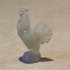  Vintage Sabino France Opalescent Glass Miniature Rooster Figurine Le Coq Signed picture