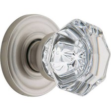 Baldwin 5080150MR  Pair of Fillmore Estate Door Knobs without Rosettes, Satin Ni picture