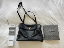 Balenciaga Rodeo Medium Black Natural Smooth Calfskin Aged Gold 789772 2AA4V picture