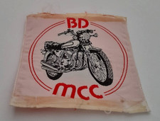 B D M.C.C.  (MOTOR CYCLE CLUB)  UNUSED RARE ORIGINAL VINTAGE SEW ON CLOTH PATCH picture