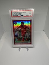 2020 Topps Merlin Chrome UCL RED REFRACTOR Alphonso Davies 03/20 🔥 PSA 9 🔥 picture