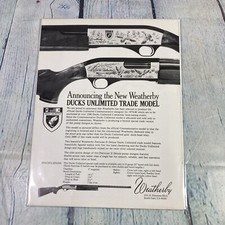 1979 Weatherby Ducks Unlimited Shotgun Vtg Print Ad/Poster Promo Art Magazine Pg picture