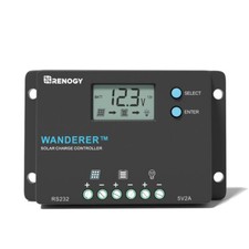 Renogy Wanderer10A Amp12V/24V PWM Negative Ground Solar Charge Controller w/LCD picture