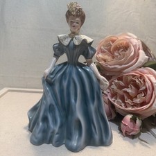 Vtg. Florence Ceramics Abigail Blue Gown Figurine 8.25