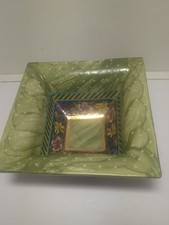 Vintage MacKenzie-Childs Hopscotch Big Bowl Square Deep 8