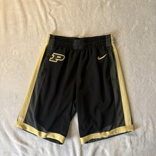 Nike Purdue Boilermakers Men's Dri-FIT Basketball Shorts Black Gold Size L picture