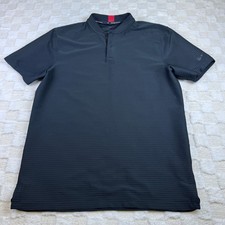 Nike Tiger Woods Collection Dri-FIT Golf Polo Black Blade Collar Mens Medium picture