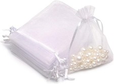 3X4 inch (usable size: 3 x 2.9 inches) Elegant Jewelry Pouches (White), 50PCS picture