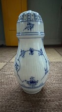 ROYAL COPENHAGEN BLUE FLUTED TALL SUGAR SHAKER MUFFINEER 2126 DENMARK  picture