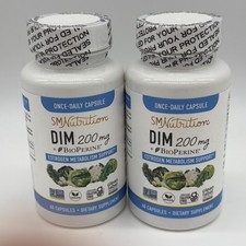(2) SM Nutrition DIM 200mg w/BioPerine 60 capsules/ea NEW Exp 10/2026 picture