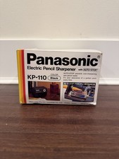 Vtg Panasonic Electric Pencil Sharpener W/ Auto-Stop KP-110 New In Box Black picture
