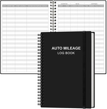 AT-A-GLANCE Auto Mileage Log Book Black picture