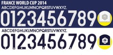 Name&Number Set For France World Cup 2014 Home/Away Retro Football Soccer picture