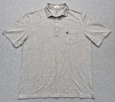 johnnie-O Hangout Polo Shirt Mens L Heather Gray Short Sleeve Pocket Logo picture