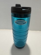 Starbucks Coffee 2006 Travel Tumbler Teal With Lid -  Coffee or Tea 16oz - Rare picture