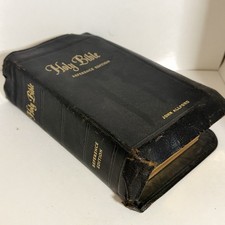 Vintage 1955 KJV Holy Bible Genuine Leather Teachers Reference Spencer Press picture