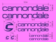 Custom Cannondale Bike Frame Decal Set. Pick Your Color. CAAD Classic Vintage picture